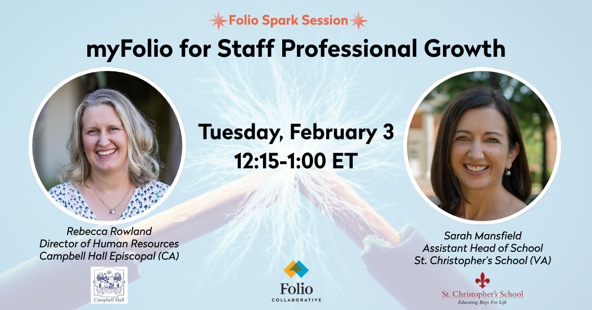 Folio Spark Session myFolio for Staff February 2026